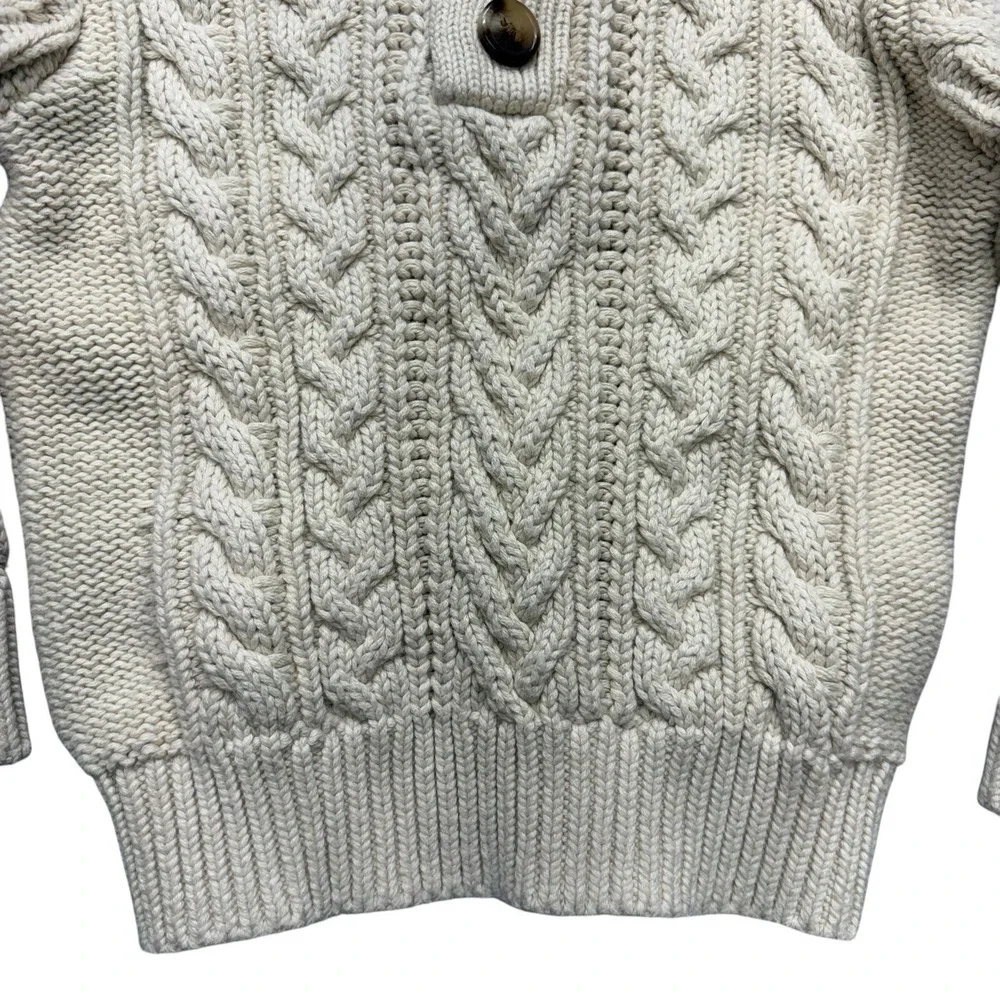 Baby Gap 18-24 Months Off White Cable Chunky Knit Sweater Grandpacore Fisherman
